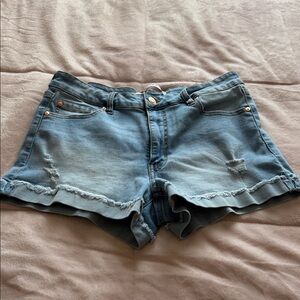 Celebrity Pink Light Blue Jean Shorts